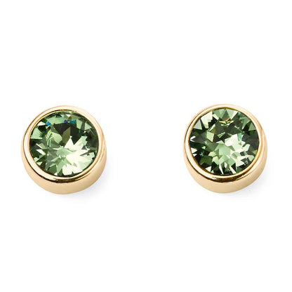 Yellow Gold Plated Crystal Birthstone Earring's