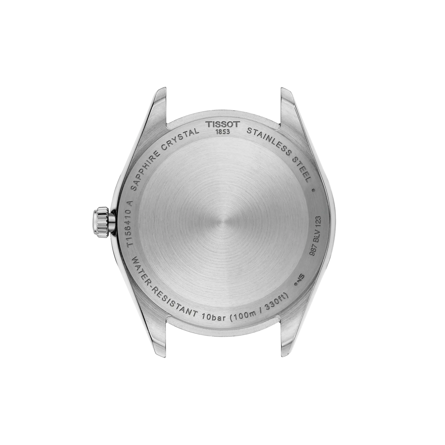 Tissot 40mm Silver Ballade, Ice Blue Fluted Dial & Bezel, Ladies Bracelet Watch