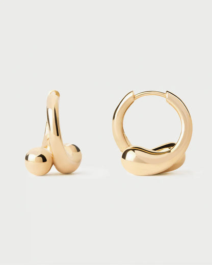 PDPAOLA Yellow Gold Loop Hoop Earrings