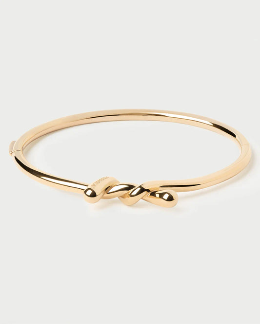 PDPAOLA Yellow Gold Plated Twist Bangle