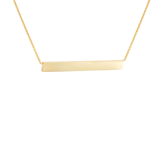 9ct Yellow Gold Horizontal Personalising Necklace