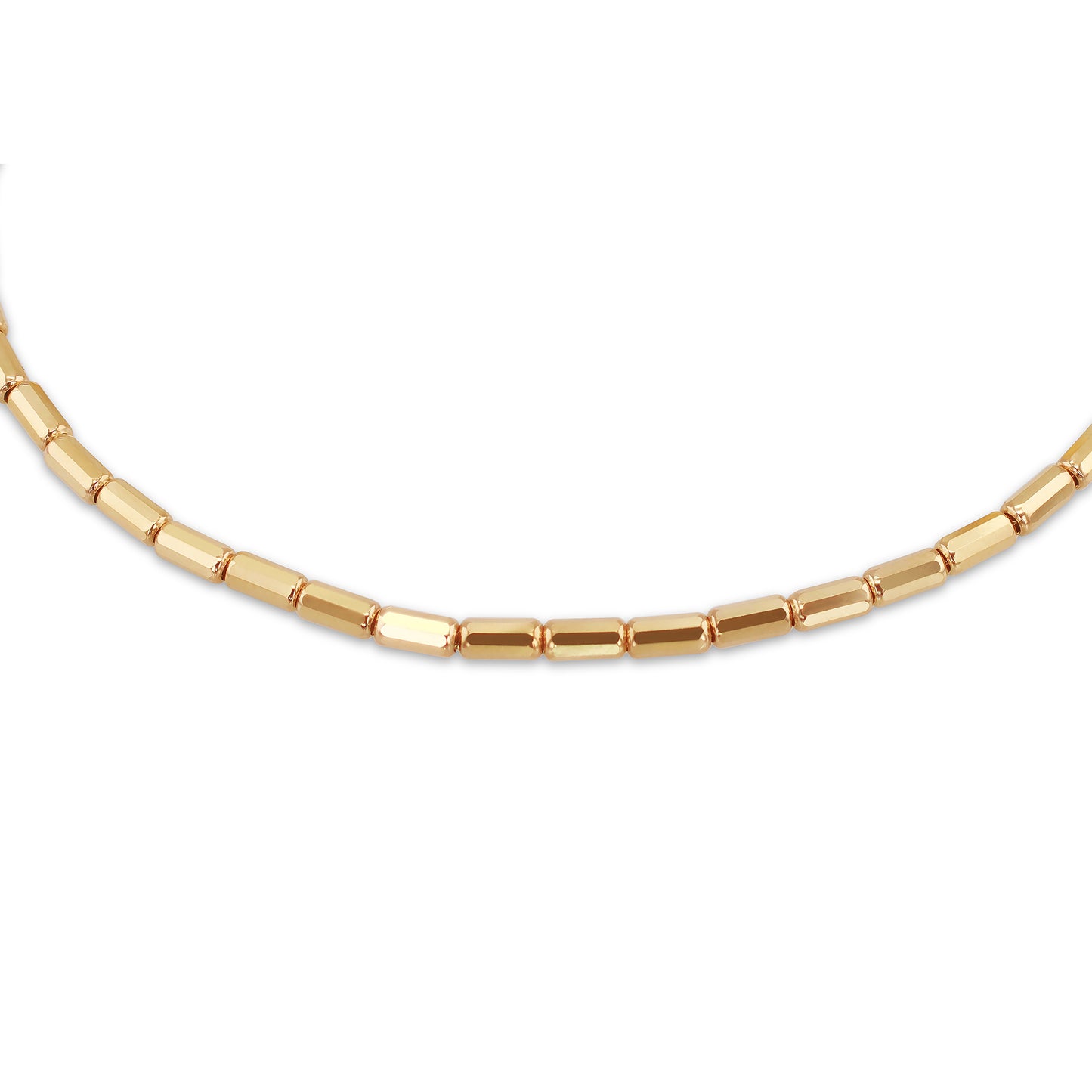 9ct Yellow Gold Mini Diamond Cut Bars Bracelet