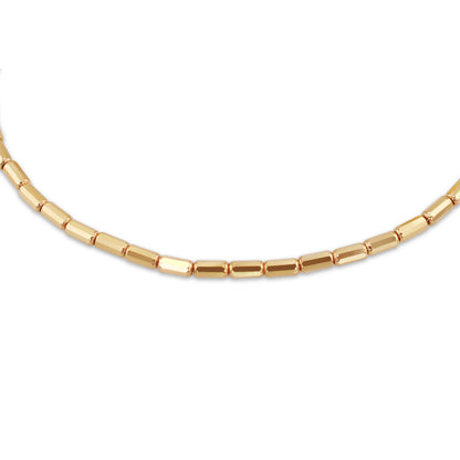 9ct Yellow Gold Mini Diamond Cut Bars Bracelet