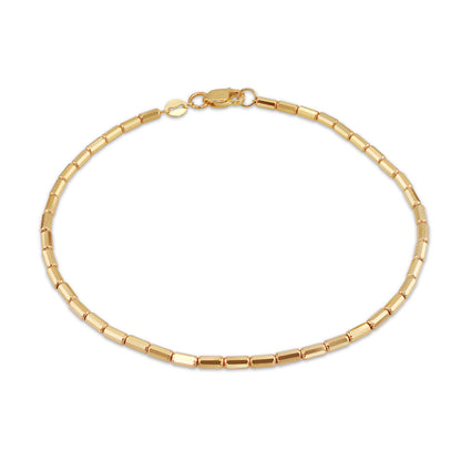9ct Yellow Gold Mini Diamond Cut Bars Bracelet