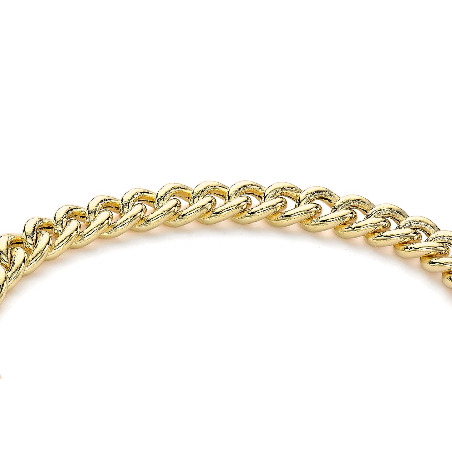 9ct Yellow Gold T-Bar Hollow Curb Bracelet