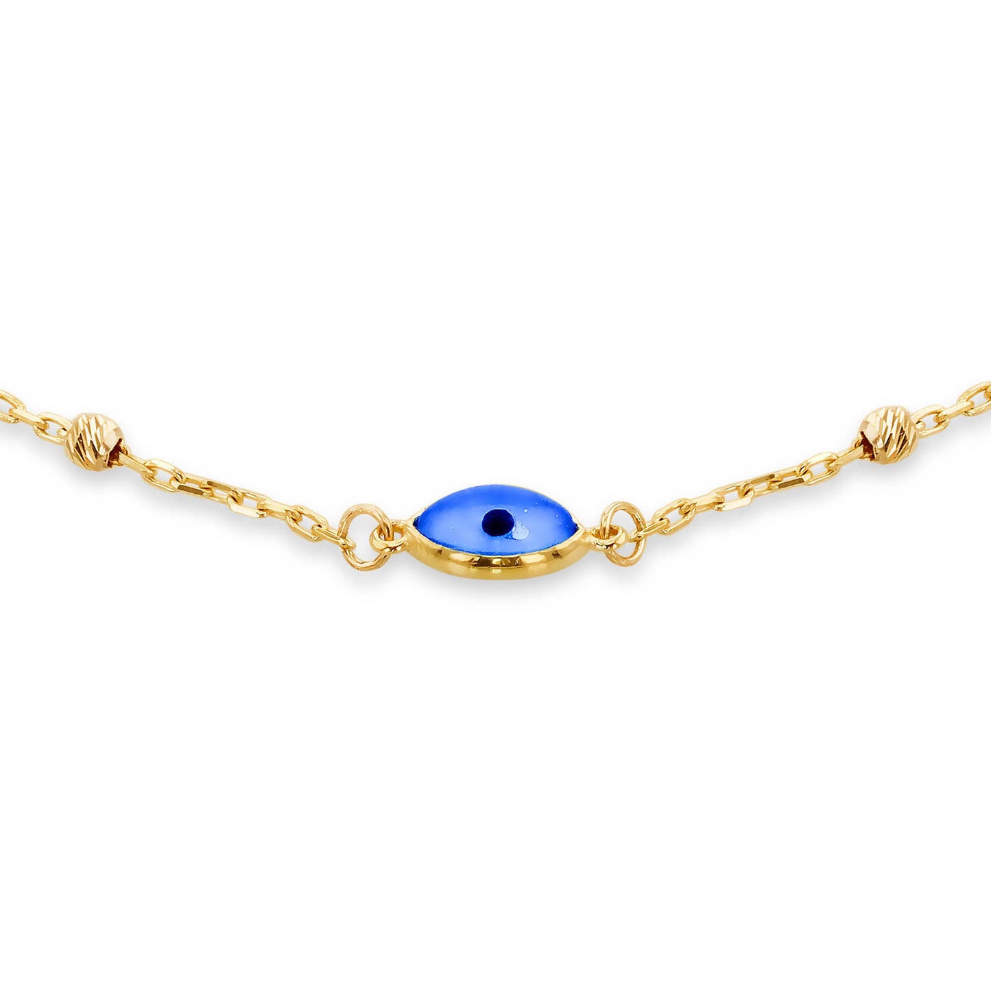 9ct Yellow Gold Evil Eye Ball Bracelet