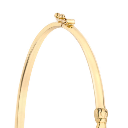 9ct Yellow Gold Claddagh Oval Bangle