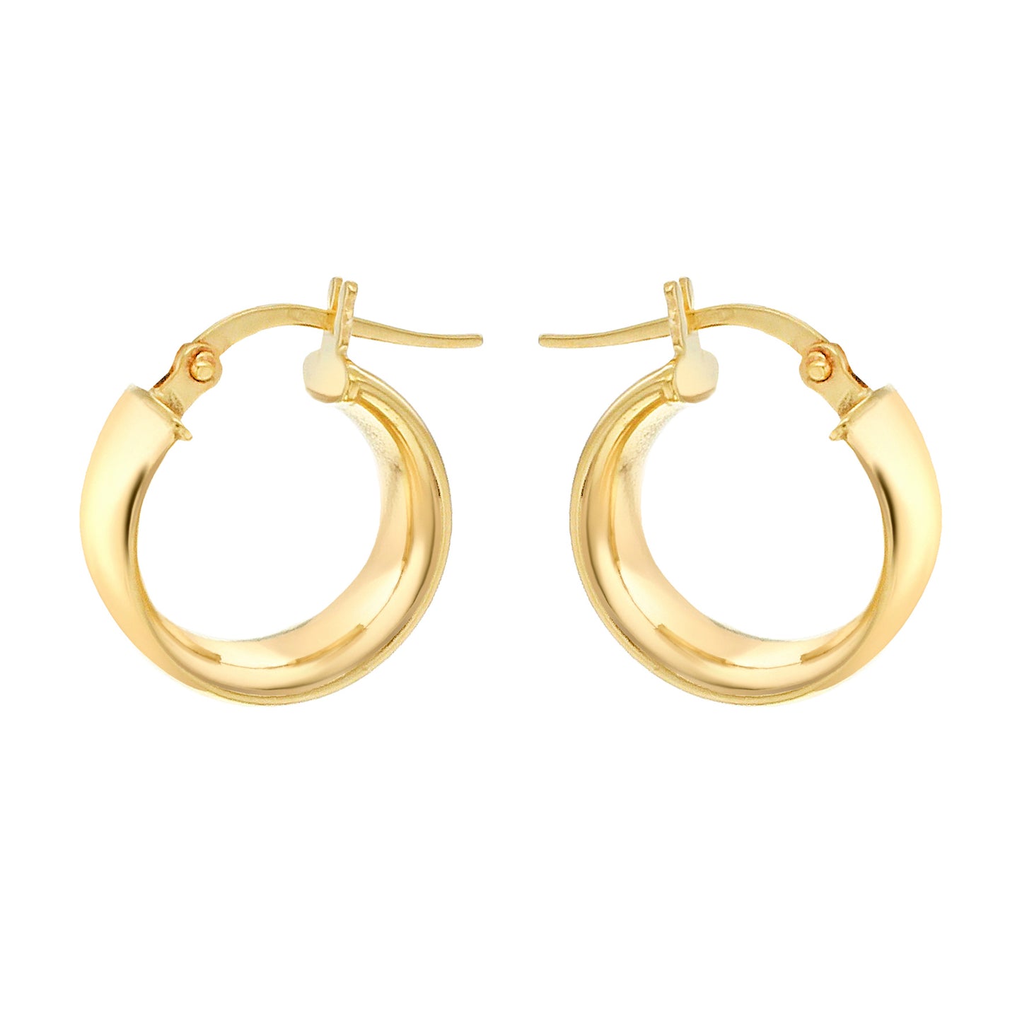 9ct Yellow Gold 14mm Creole Hoop Earrings