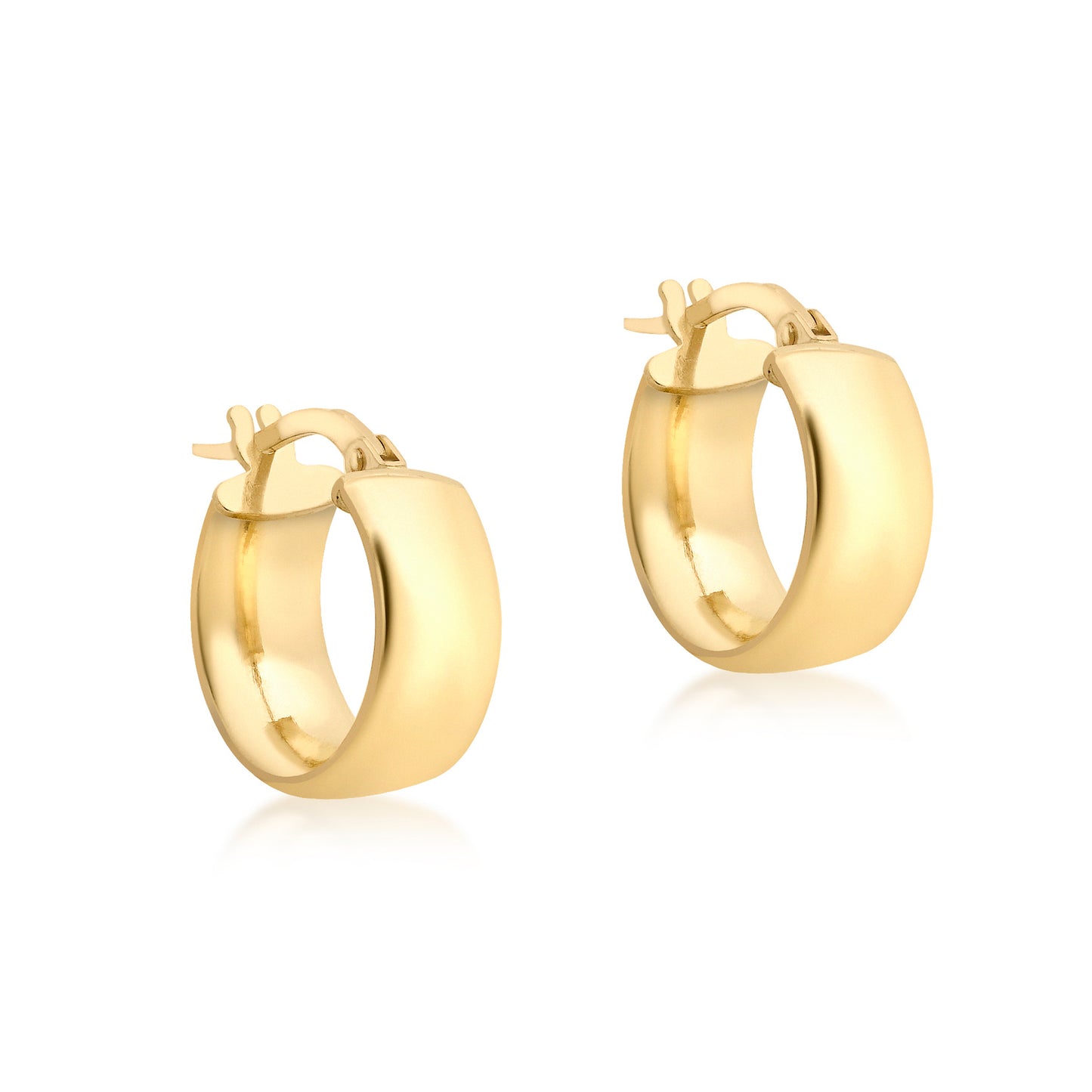 9ct Yellow Gold 14mm Creole Hoop Earrings