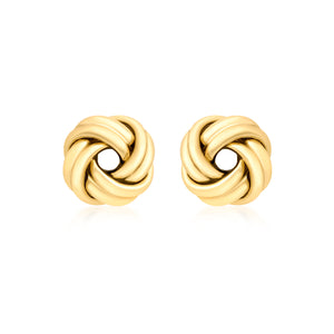 9ct Yellow Gold Double Twist Knot Earrings