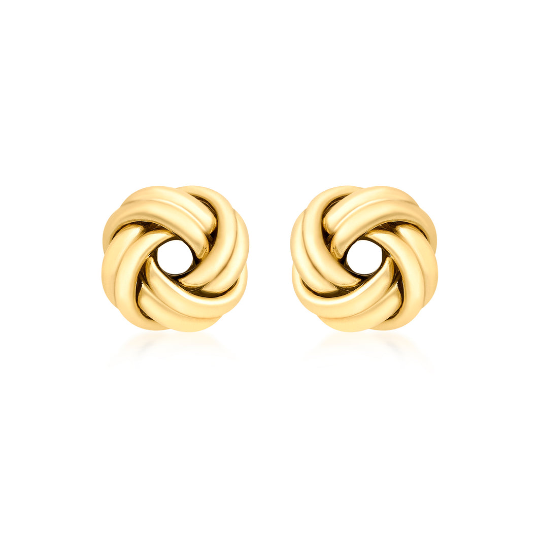 9ct Yellow Gold Double Twist Knot Earrings