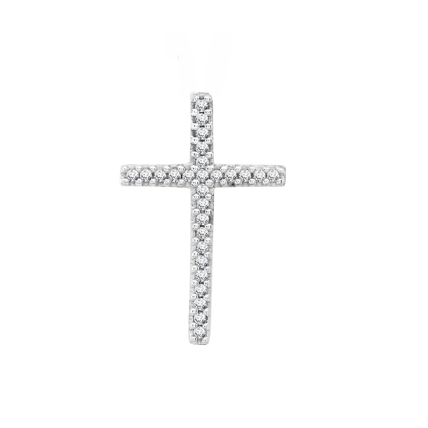 9ct Yellow Gold Diamond Cross Slider Necklace, 0.10ct