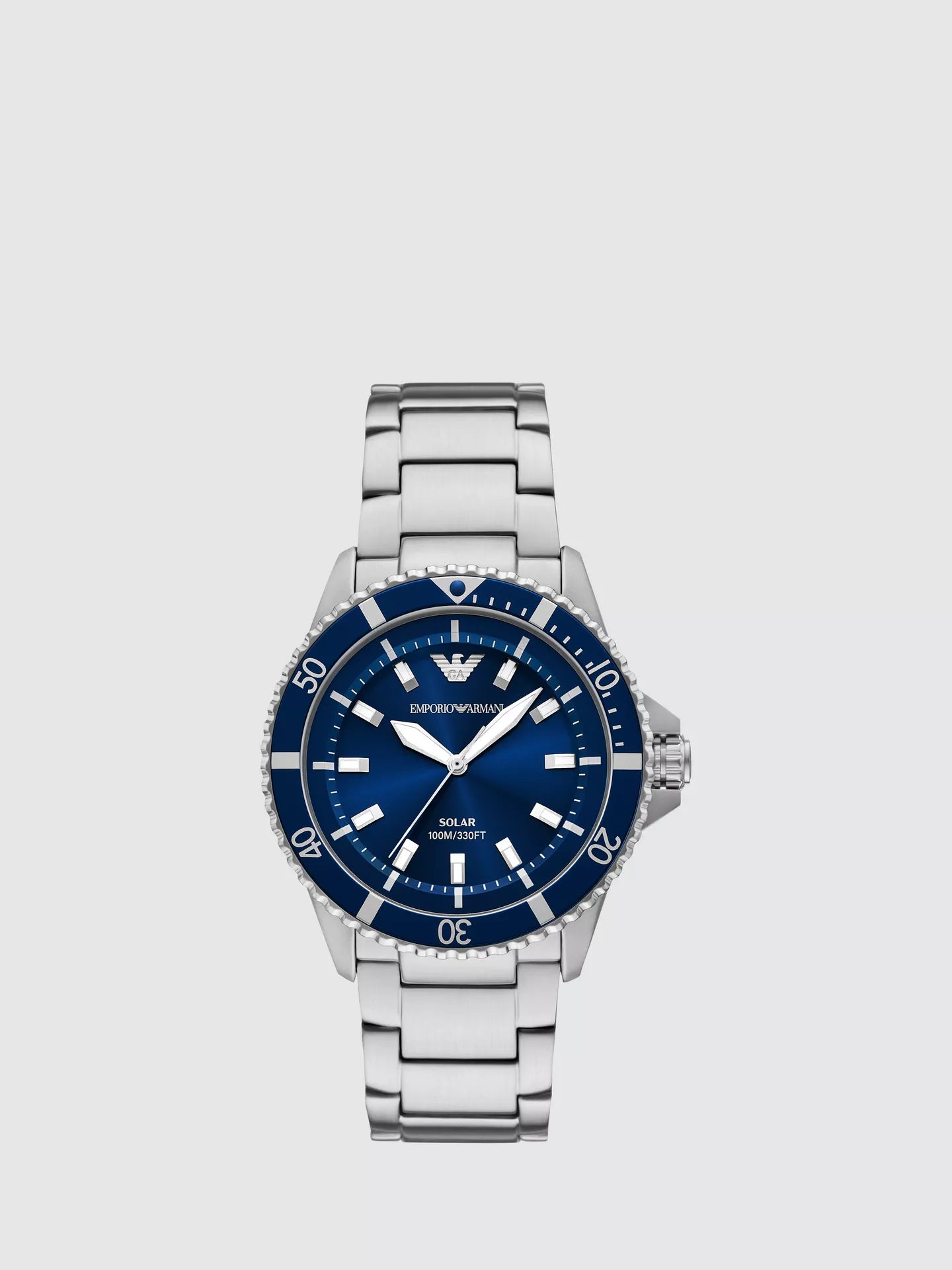 Emporio Armani 43mm Men's World Explorer Blue Dial Bracelet Watch