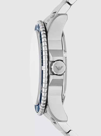 Emporio Armani 43mm Men's World Explorer Blue Dial Bracelet Watch