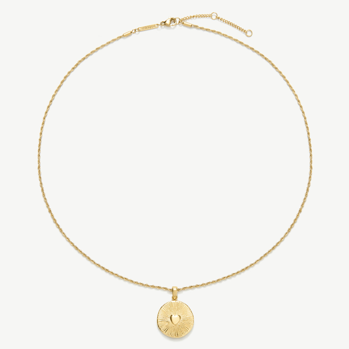 D.LOUISE Yellow Gold Plate Heart Talisman Necklace