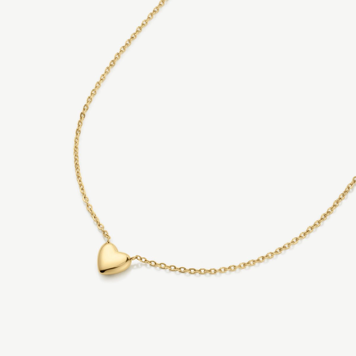 D.LOUISE Yellow Gold Plate Mini Heart Necklace