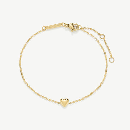 D.LOUISE Yellow Gold Plate Mini Heart Bracelet