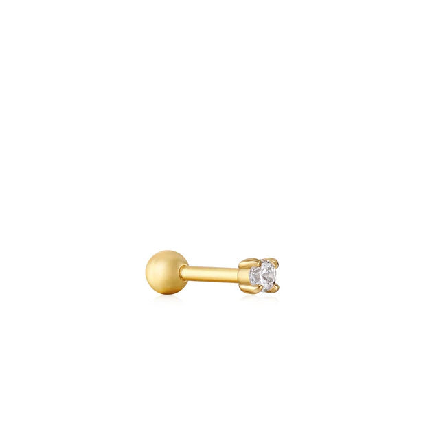 Ania Haie Yellow Gold Plate Sparkle CZ Single Cartilage Stud