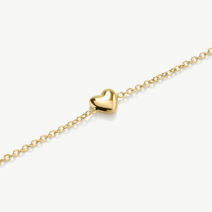 D.LOUISE Yellow Gold Plate Mini Heart Bracelet