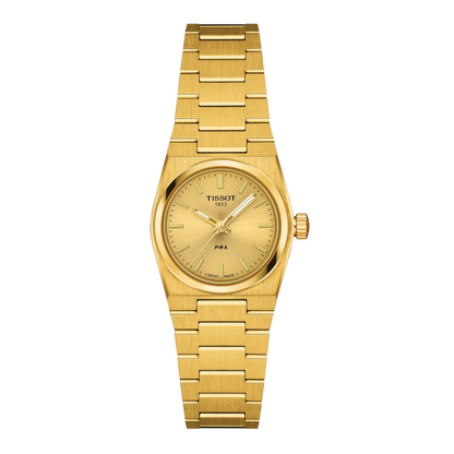 Tissot 25mm Yellow Tone PRX, Yellow Tone Dial, Ladies Bracelet Watch