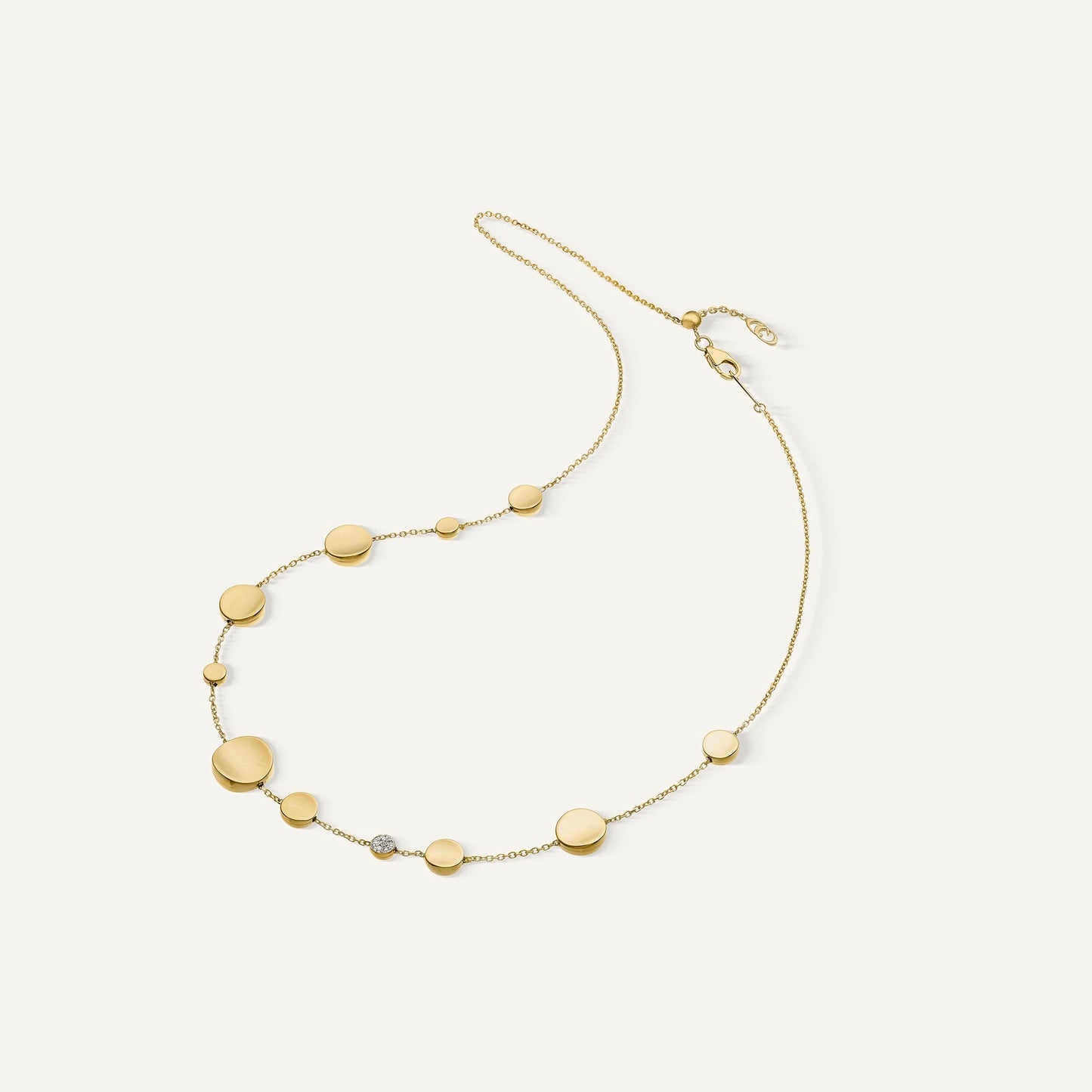 Chimento Armillas Glow 18ct Yellow Gold White Diamond Disc Necklace, 0.05ct