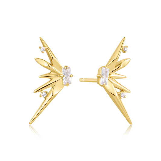 Ania Haie Yellow Gold Statement Spike Stud Earring's