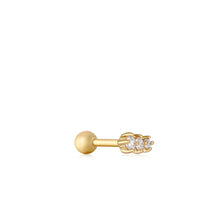 Load image into Gallery viewer, Ania Haie Yellow Gold Plated Sparkle Round CZ Climber Single Stud