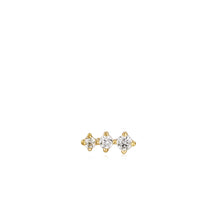 Load image into Gallery viewer, Ania Haie Yellow Gold Plated Sparkle Round CZ Climber Single Stud