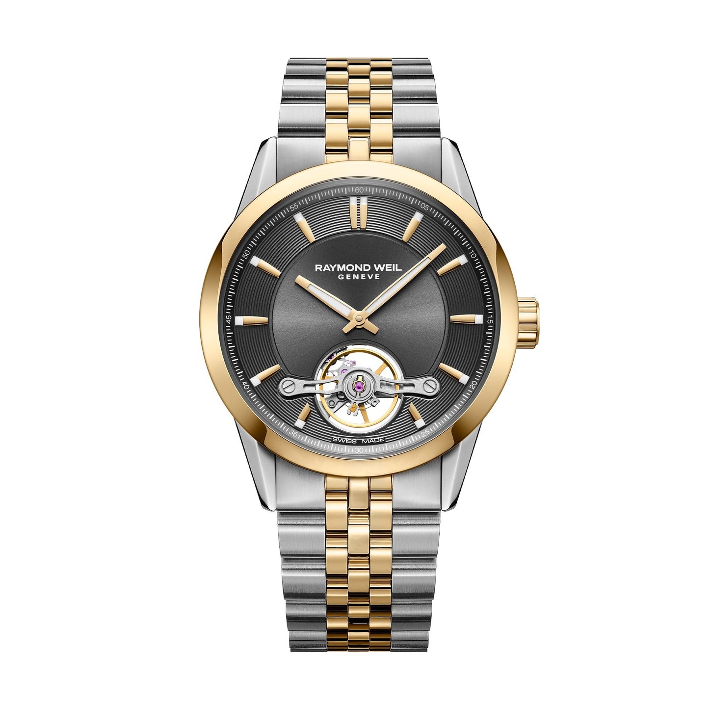 Raymond Weil 42mm Freelancer Men’s Automatic Grey Dial Two-Tone Bracelet Watch