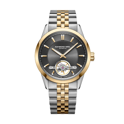 Raymond Weil 42mm Freelancer Men’s Automatic Grey Dial Two-Tone Bracelet Watch