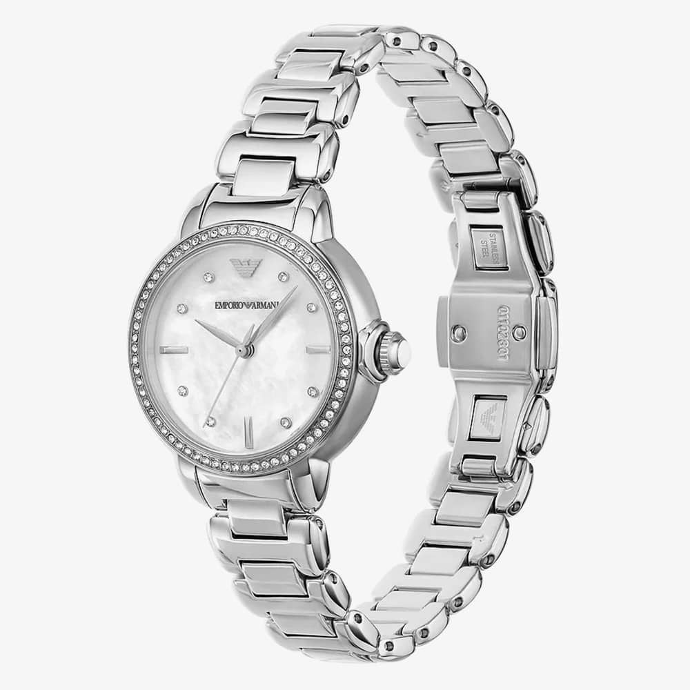 Emporio Armani 32mm Mia Mother of Pearl Link Watch