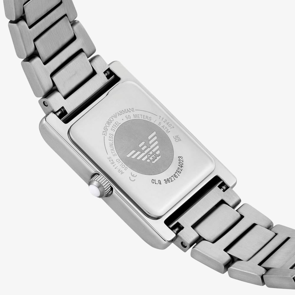 Emporio Armani 32mm Ladies Genni Mother of Pearl Dial Silver Bracelet Watch
