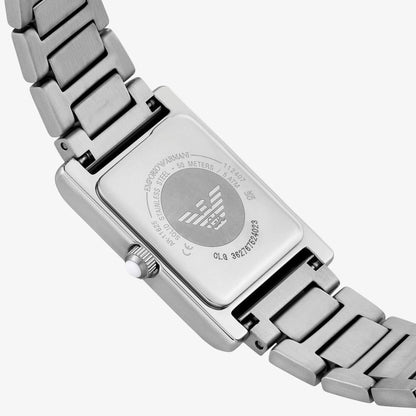 Emporio Armani 32mm Ladies Genni Mother of Pearl Dial Silver Bracelet Watch
