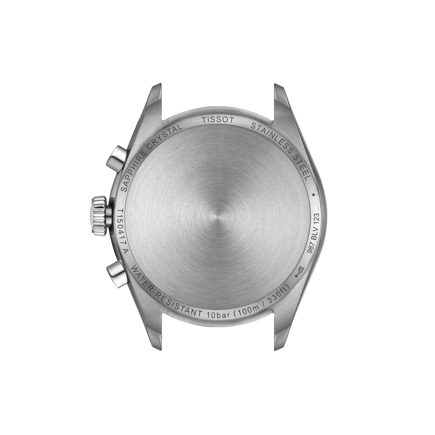 Tissot 40mm Silver Tone PR100, White & Blue Chronograph, Gents Bracelet Watch