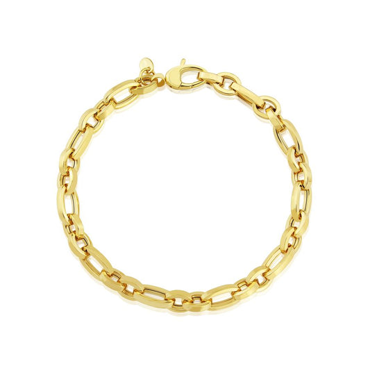 9ct Yellow Gold Chunky Oval Link Bracelet