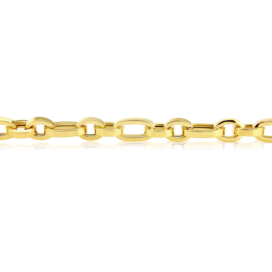 9ct Yellow Gold Chunky Oval Link Bracelet