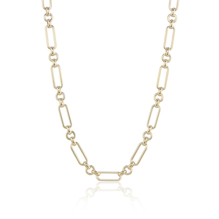 9ct Yellow Gold Paper Link Necklace