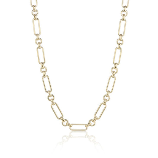 9ct Yellow Gold Paper Link Necklace