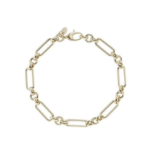 9ct Yellow Gold Paper Clip Link Bracelet