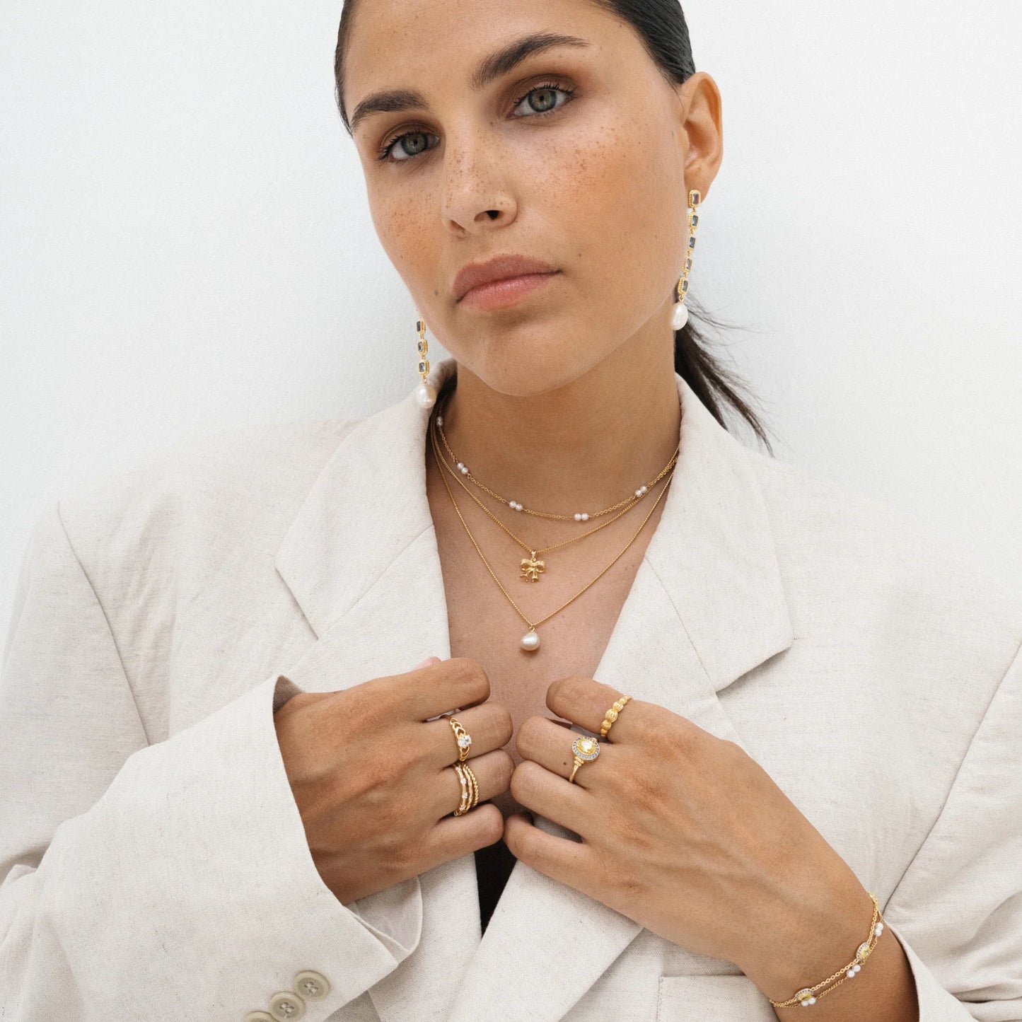 Sterling Silver Yellow Gold Plated Bow Pendant Necklace