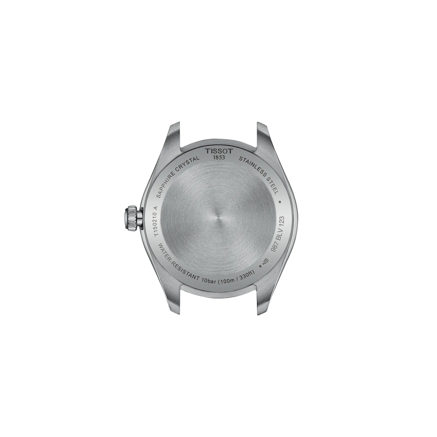 Tissot 34mm Silver PR100, Ice Blue & Date Dial, Ladies Bracelet Watch