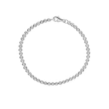 Load image into Gallery viewer, Sterling Silver Claw Set Round CZ Tennis Bracelet