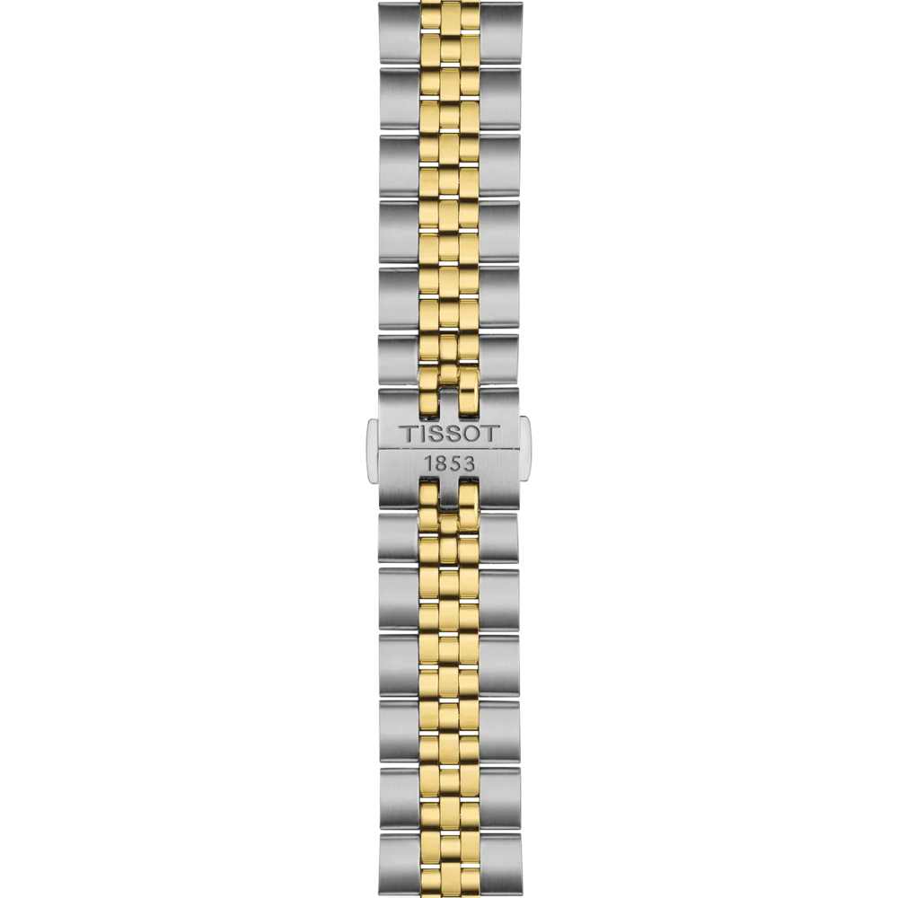 Tissot 40mm Yellow & Silver Tone Ballade, Fluted Dial & Date Dial, Gents Bracelet Watch