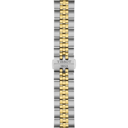 Tissot 40mm Yellow & Silver Tone Ballade, Fluted Dial & Date Dial, Gents Bracelet Watch
