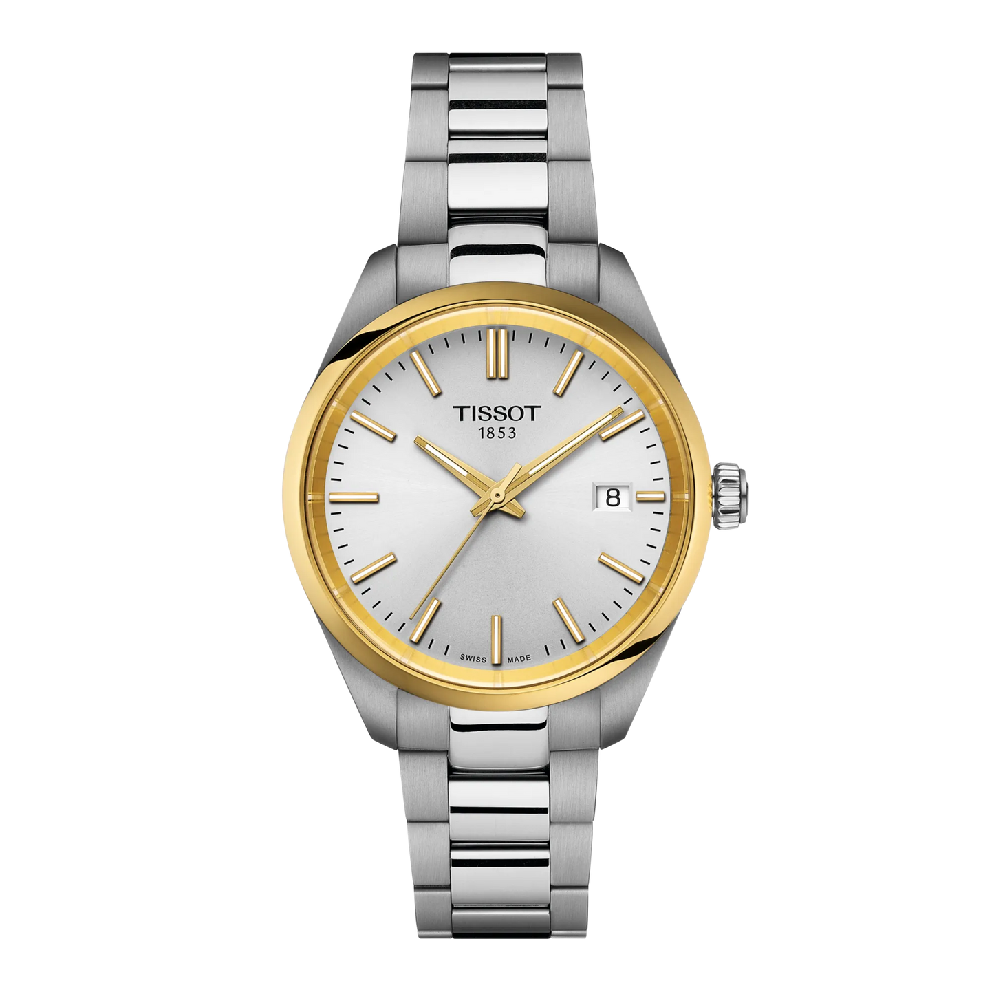 Tissot 34mm PR100 Yellow Gold & Silver Tone Ladies Bracelet Watch