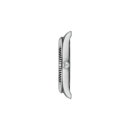 Tissot 40mm Silver Tone Ballade, Green Fluted Dial & Date Dial, Gents Bracelet Watch