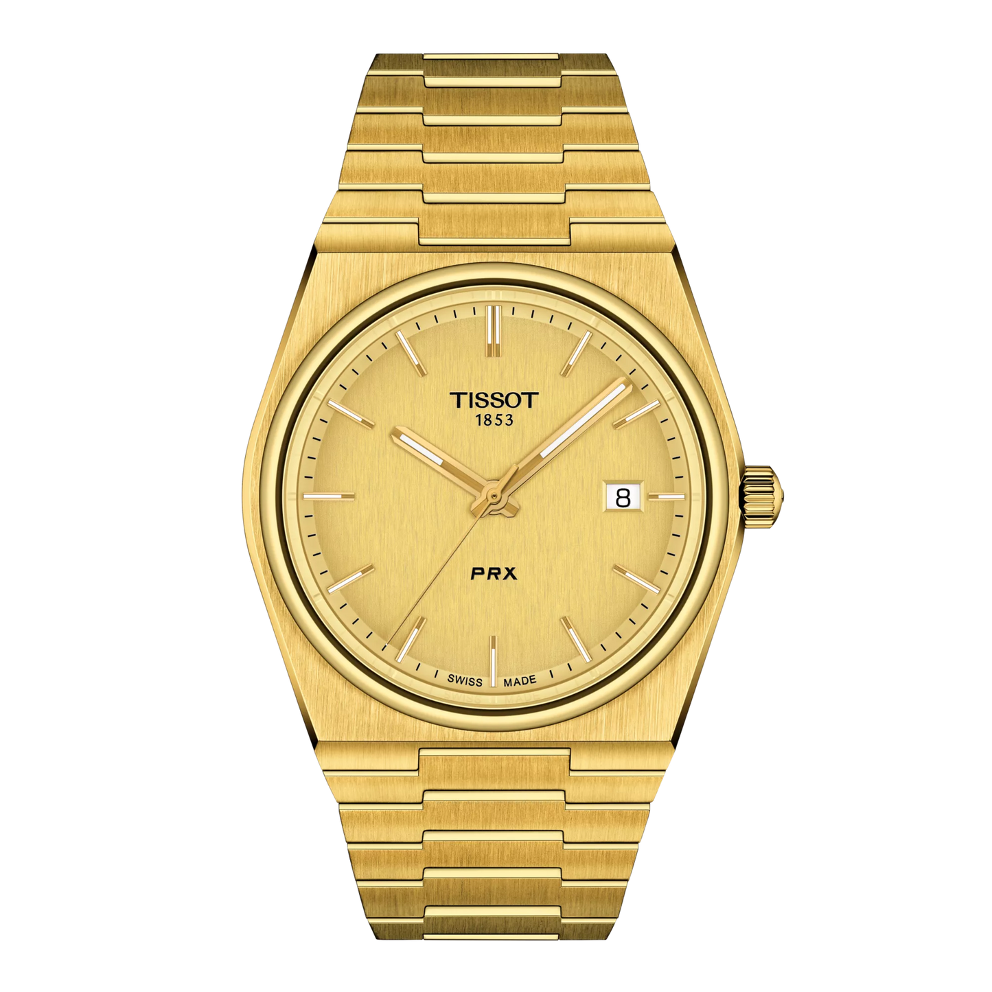 Tissot 40mm Yellow Tone PRX, Yellow Tone & Date Dial, Gents Bracelet Watch