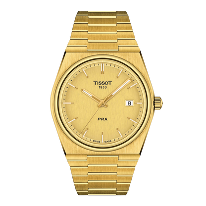 Tissot 40mm Yellow Tone PRX, Yellow Tone & Date Dial, Gents Bracelet Watch