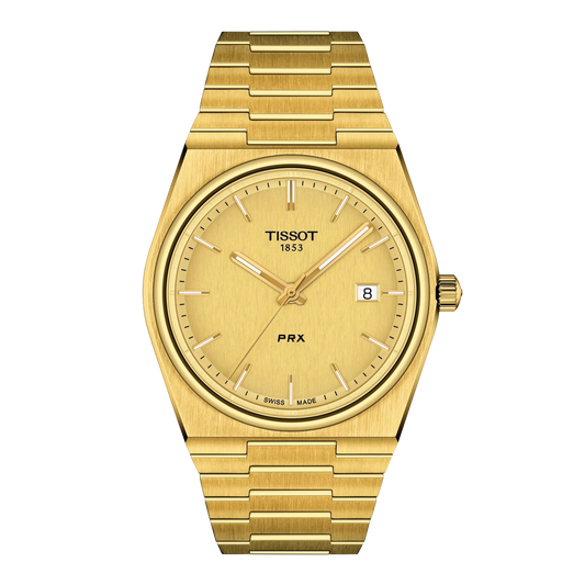 Tissot 40mm Yellow Tone PRX, Yellow Tone & Date Dial, Gents Bracelet Watch