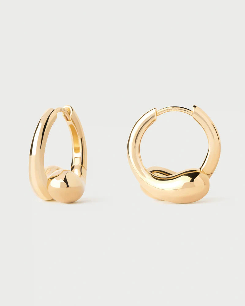 PDPAOLA Yellow Gold Loop Hoop Earrings